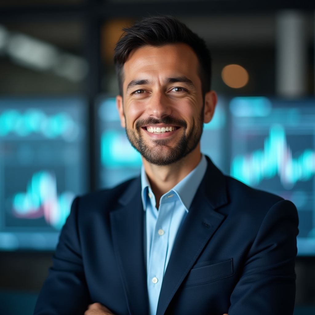 Retrato de Carlos Rodríguez, analista de mercado.